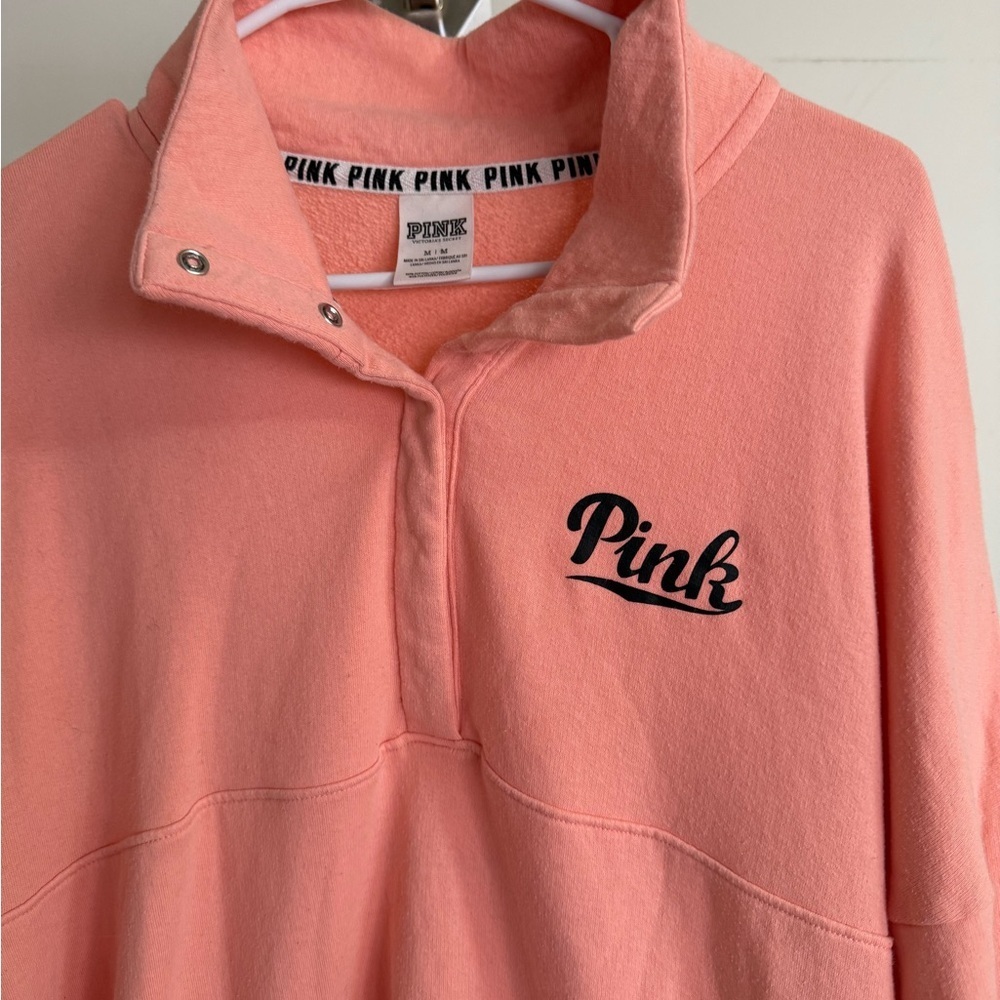 Victoria's Secret PINK Campus Fleece Quarter-Zip Sweatshirt - Picture 3 of 8